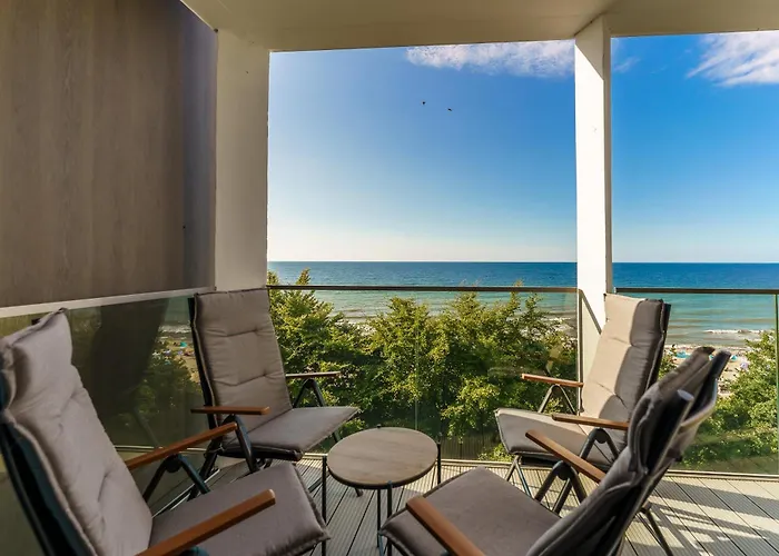 Kapitanski Z Widokiem Na Morze 4 Pietro - By Perlowa Przystan Rent Apartamento Sianożęty