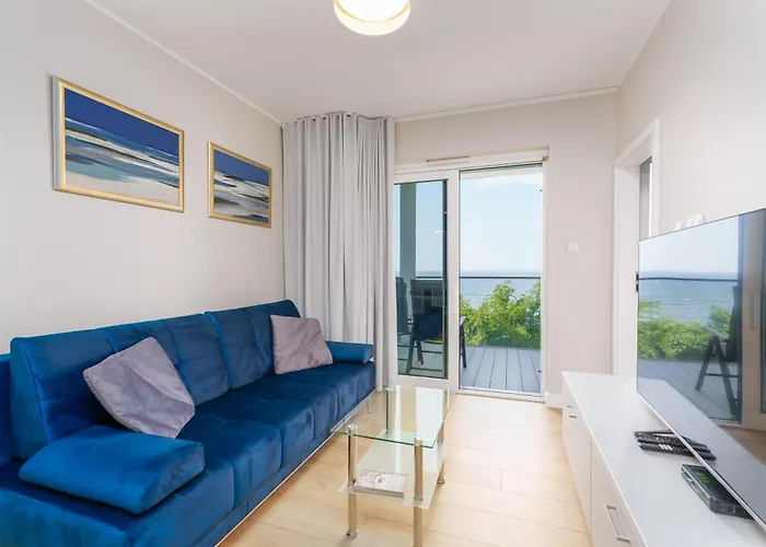 Kapitanski Z Widokiem Na Morze 4 Pietro - By Perlowa Przystan Rent Apartamento *